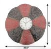 30" Novelty Red And Black Glass Analog Wall Clock