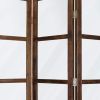 84" Brown Folding Three Panel Screen Room Divider