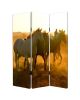 48" X 72" Multi Color Wood Canvas Round Up  Screen