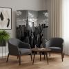 48" X 72" Multi Color Wood Canvas New York Skyline  Screen