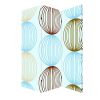 48 X 72 Multi Color Wood Canvas Sphere  Screen