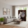 48" X 72" Multi Color Wood Canvas Coffee Time  Screen