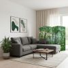 84" X 84" Multi Color Wood Canvas Prolific Forrest  Screen