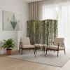 84" X 84" Multi Color Wood Canvas Prolific Forrest  Screen