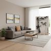 48 X 72 Multi Color Wood Canvas Bamboo Leaf  Screen