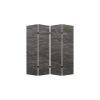 84" X 84" Multi Color Wood Canvas Black Slate  Screen