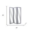 50 X 69 Gray Glass & Wood Mirror  Screen