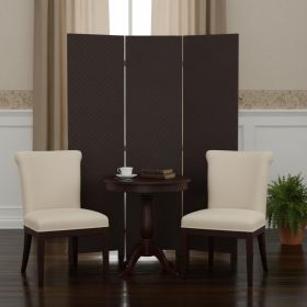 52 X 71 Brown Criss Cross Faux Leather  Screen