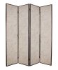 80 X 84 Beige Wood & Fabric  Screen