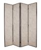80 X 84 Beige Wood & Fabric  Screen