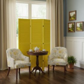 48 X 67 Yellow Wood Shutter - Screen