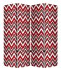 84" X 84" Red And Gray Wood Canvas Screen