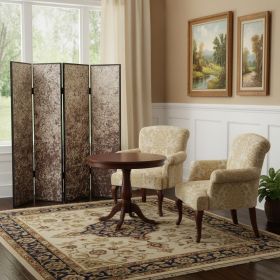 84 X 84 Bronze Wood & Fabric  Screen