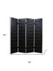 84 X 84 Black Faux Leather  Screen