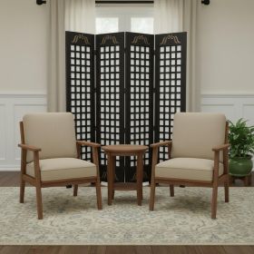 84" X 84" Brown Wood Omega  Screen