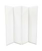 84 X 84 White Faux Leather  Screen