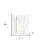 84 X 84 White Faux Leather  Screen