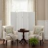 84 X 84 White Faux Leather  Screen