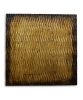 24" X 24" X 1" Raw Wood Look Gold Finish Square Wall Art Medium