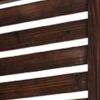 63" X 72" Brown 3 Panel Solid Wood Fortress  Screen