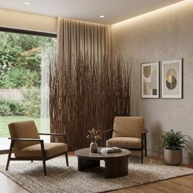 63" X 84" Brown Willow Adirondack  Screen
