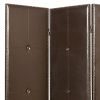 60" X 72" Brown Faux Leather  Screen