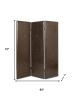 60" X 72" Brown Faux Leather  Screen