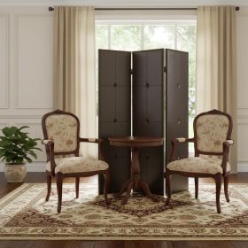 60" X 72" Brown Faux Leather  Screen