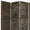 76" X 84" Black Wood Screen