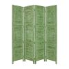76" X 84" Green Wood Screen