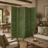 76" X 84" Green Wood Screen