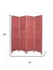 76" X 84" Red Wood Screen