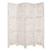 76" X 84" White Wood Screen