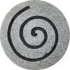 19" X 19" X 2" Gray Round Modern Spiral Wall Art