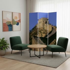 48" X 72" Multi Color Wood Canvas China  Screen