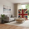 84 X 84 Multi Color Wood Canvas Union Jack  Screen