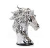 Modern Silver Horse Head Sculpture
