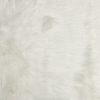 5' X 8' Off White Faux Fur Flokati Area Rug