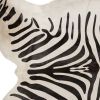 6' X 7' Zebra Stripe Black And White Natural Cowhide Area Rug