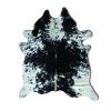 6' X 7' Black and White Cowhide Cowhide Area Rug