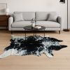 6' X 7' Black and White Cowhide Cowhide Area Rug