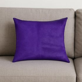 18" Purple Cowhide Throw Pillow