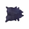 6' X 7' Navy Blue Cowhide Cowhide Area Rug