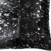 18" Black and Silver Cowhide Throw Pillow