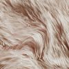 4' X 6'  Rose Pink Natural Sheepskin Area Rug