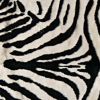 5' X 7' Black and White Faux Cowhide Zebra Print Area Rug