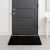 3' X 5' Black Rectangular Faux Fur - Area Rug