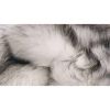 3' X 5' Gray Shag Sheepskin Area Rug