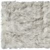 3' X 5' Gray Shag Sheepskin Area Rug
