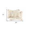 12" X 20" X 5" Gradient Tan Faux  Pillow 2 Pack